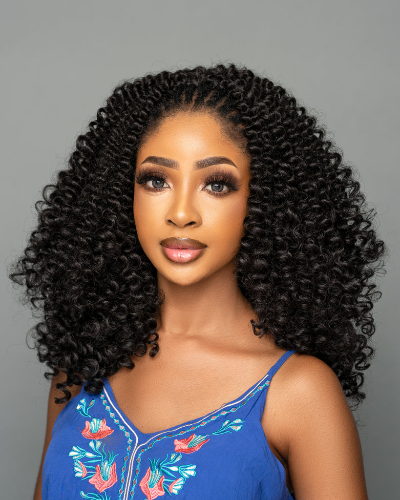 Qeemah Afro Kinky - Kinky Curl Crochet Braids